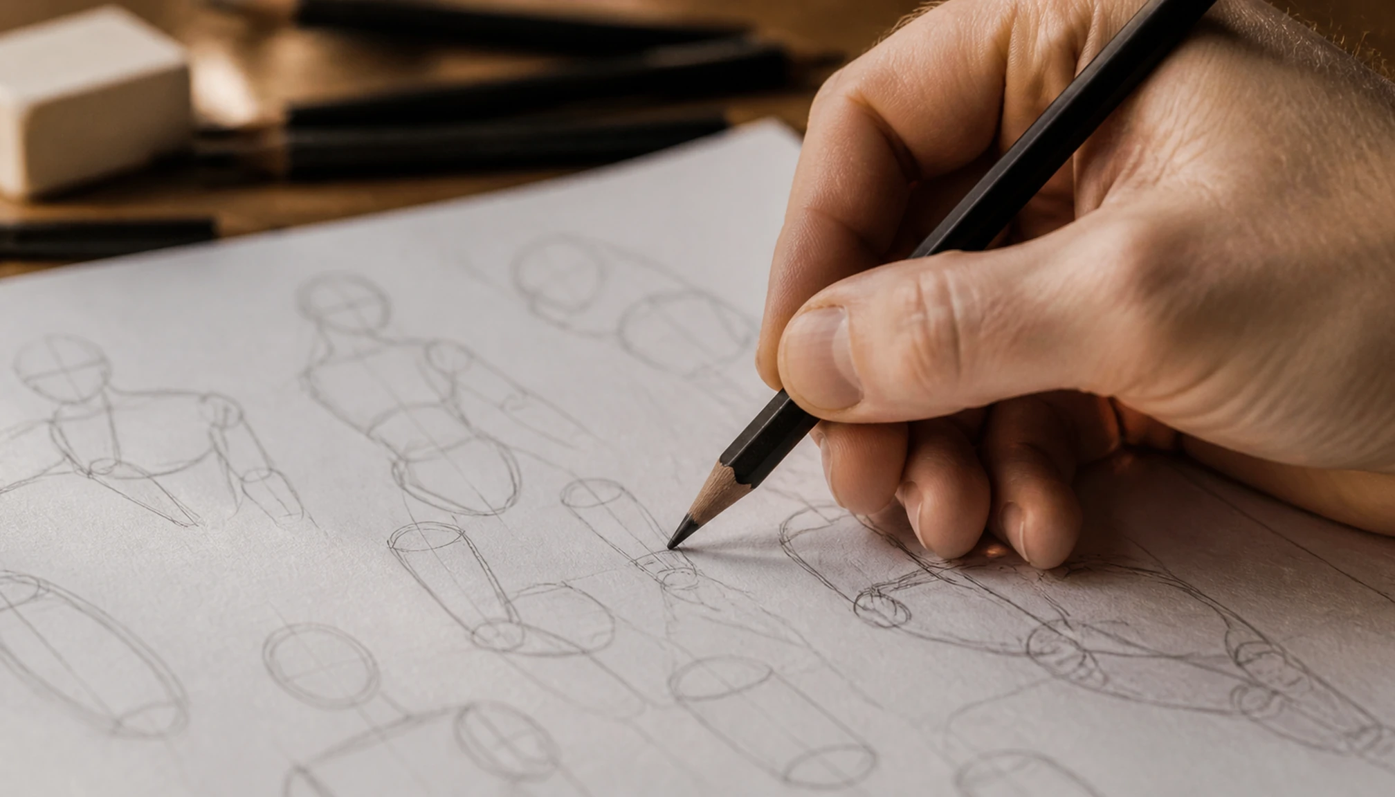 Photographie éditoriale liée à Construire un personnage crédible à partir de formes simples